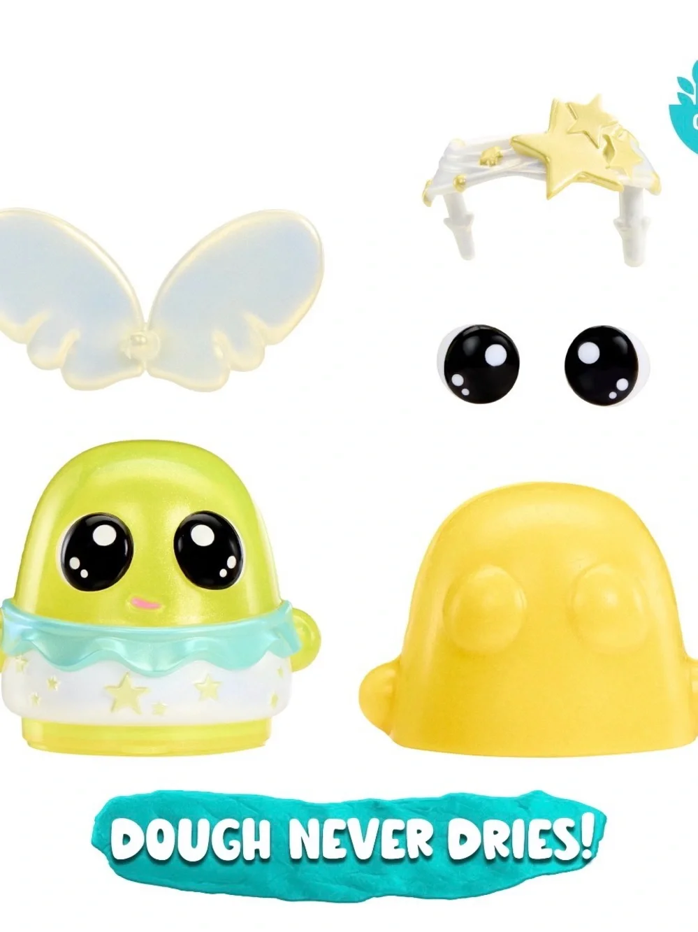 Doh Kins Fairy Dough 2 Pack Scented - Bright Yellow Character Toy- DIY Kids Gift